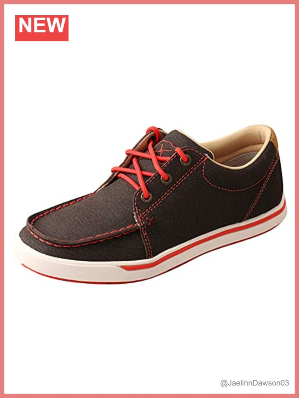 Twisted X Women's Kicks Low Top Sneakers with ecoTweed Lining, Molded Rubber